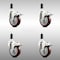 Service Caster 4 Inch 316SS Maroon Poly Swivel 1-1/8 Inch Expanding Stem Caster Set Lock Brake SCC-SS316TTLEX20S414-PPUB-MRN-118-4 - alternate 1